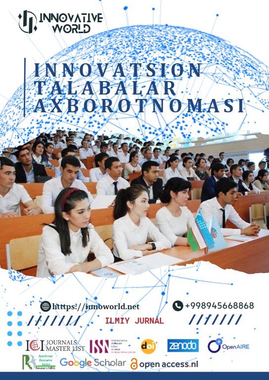 					View Vol. 3 No. 1 (2026): INNOVATSION TALABALAR AXBOROTNOMASI
				